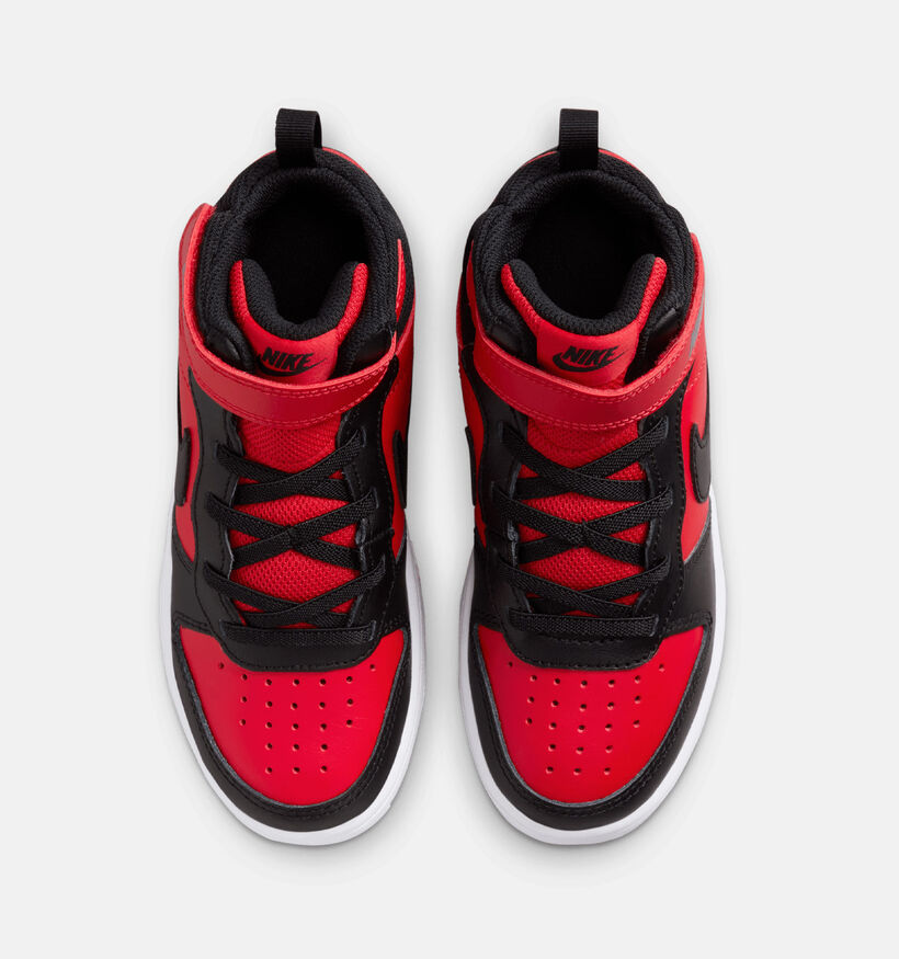 Nike Court Borough MID 2 PS Baskets en Rouge pour filles, garçons (347943)