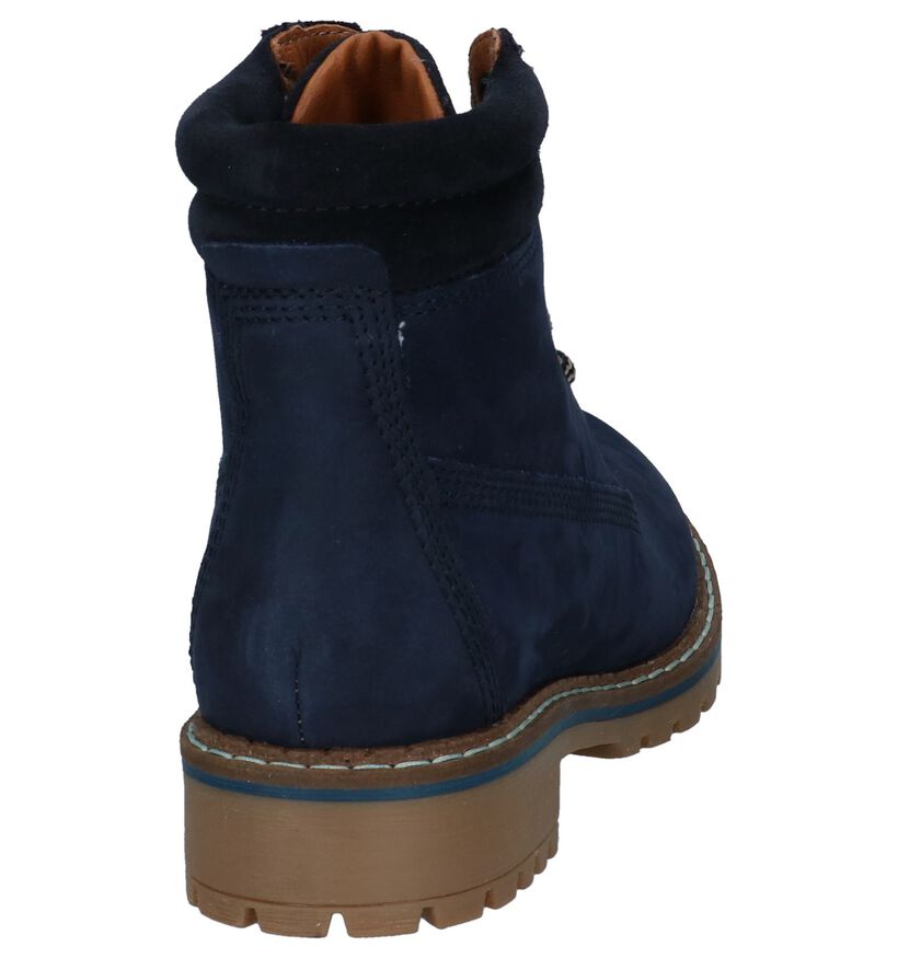 Donkerblauwe Veterboots Dazzle in nubuck (223952)