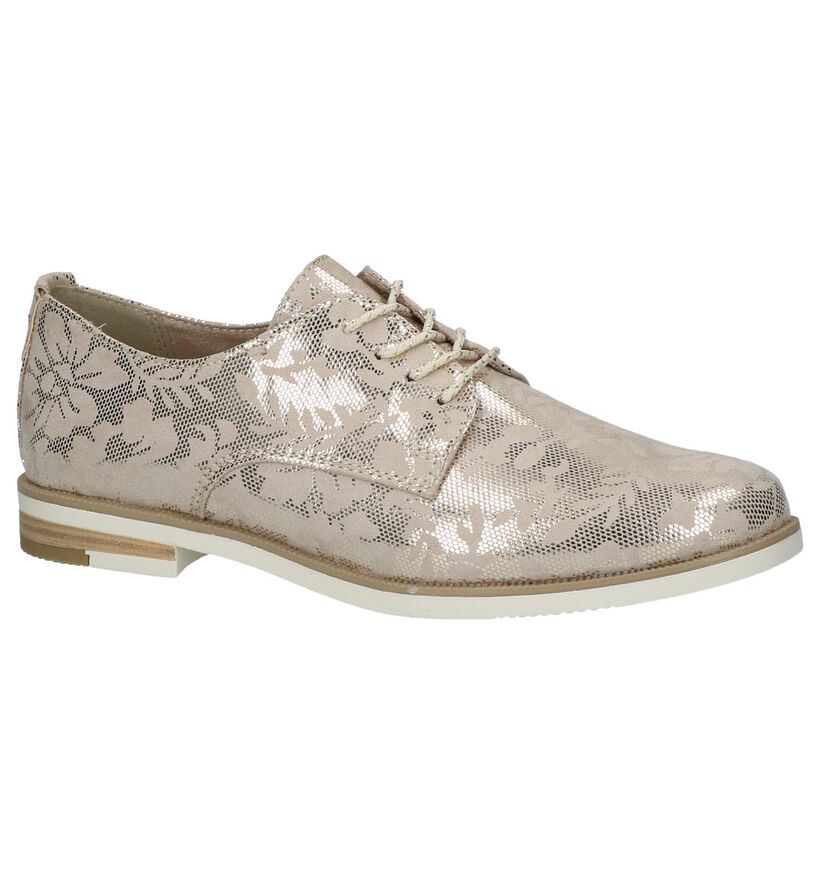 Goud Oxford Veterschoenen Marco Tozzi in stof (214447)