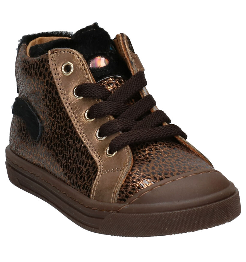 STONES and BONES Caba Chaussures hautes en Brun en cuir (279316)