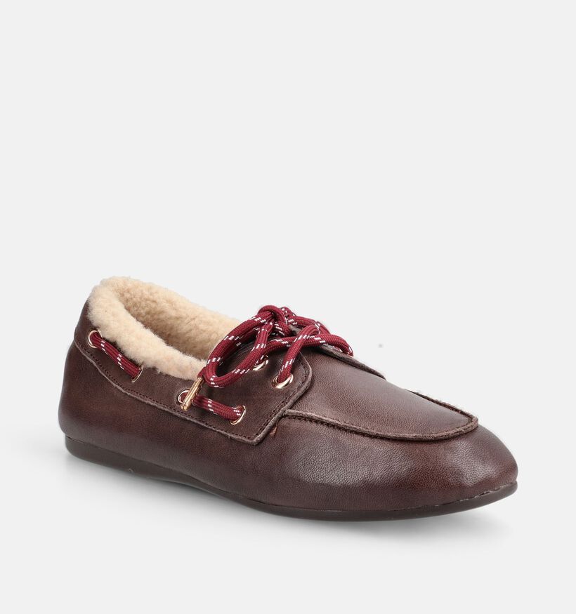 Laurent David Chaussures plates en Brun fonc&eacute; pour femmes (378652)