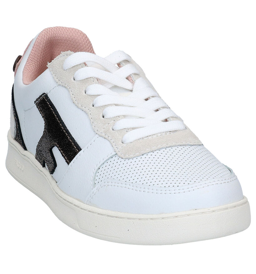 Faguo Hazel Witte Sneakers in kunstleer (288224)