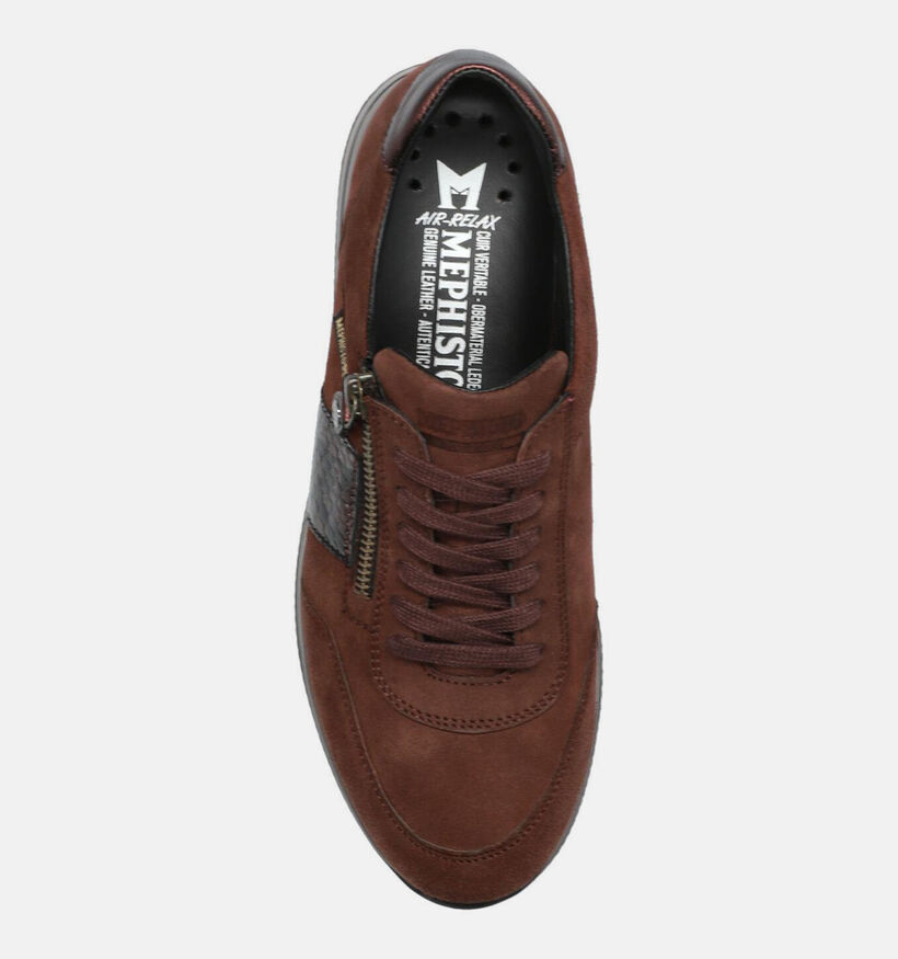 Mephisto Louma Bruine Sneakers met Veters en Rits voor dames (379086) - geschikt voor steunzolen