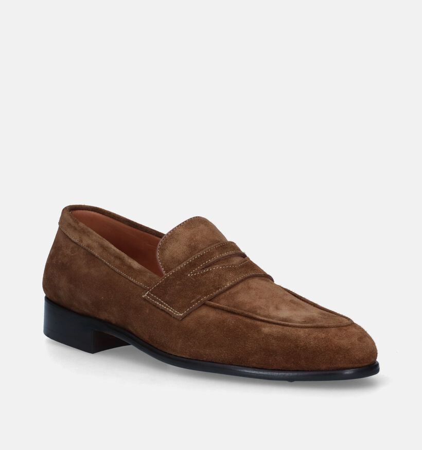 Ambiorix Ellis Inlay Chaussures à enfiler en Brun pour hommes (341180)