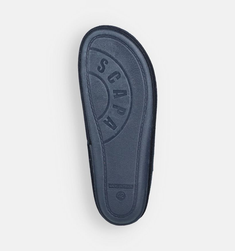 Scapa Pantoufles en Bleu pour hommes (364136) - pour semelles orthopédiques
