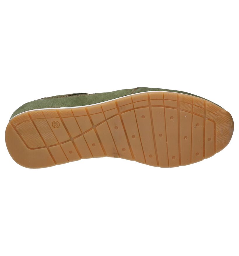 Braend Chaussures à lacets en Vert kaki en nubuck (247742)