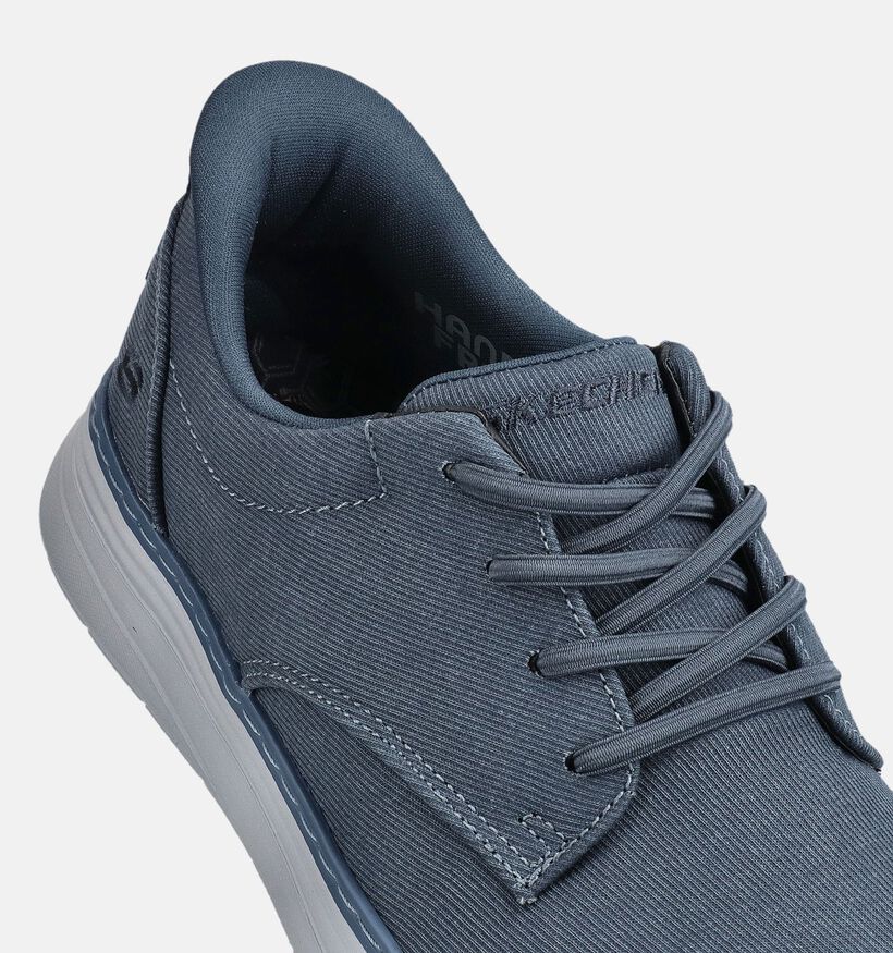 Skechers Hyland Justino Blauwe Slip-in Veterschoenen voor heren (371043)