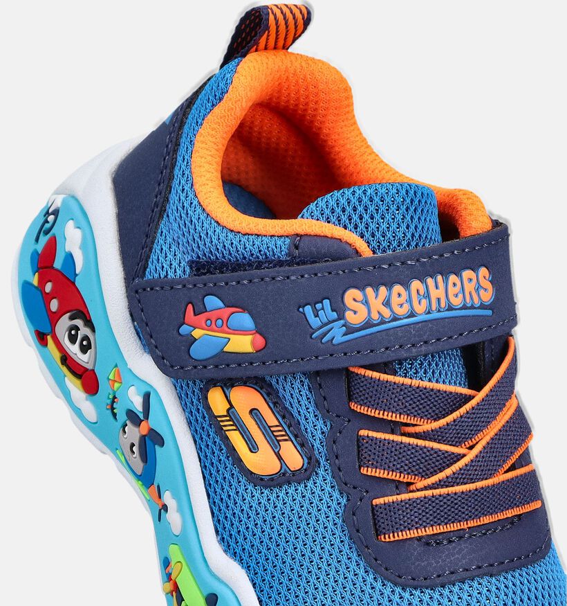 Skechers Play Scene Vroom Blauwe Sneakers voor jongens, meisjes (367539)