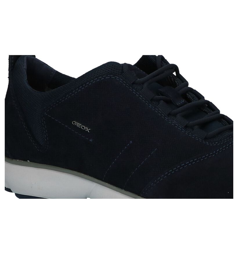 Donker Blauwe Sneakers Geox Nebula in stof (223064)