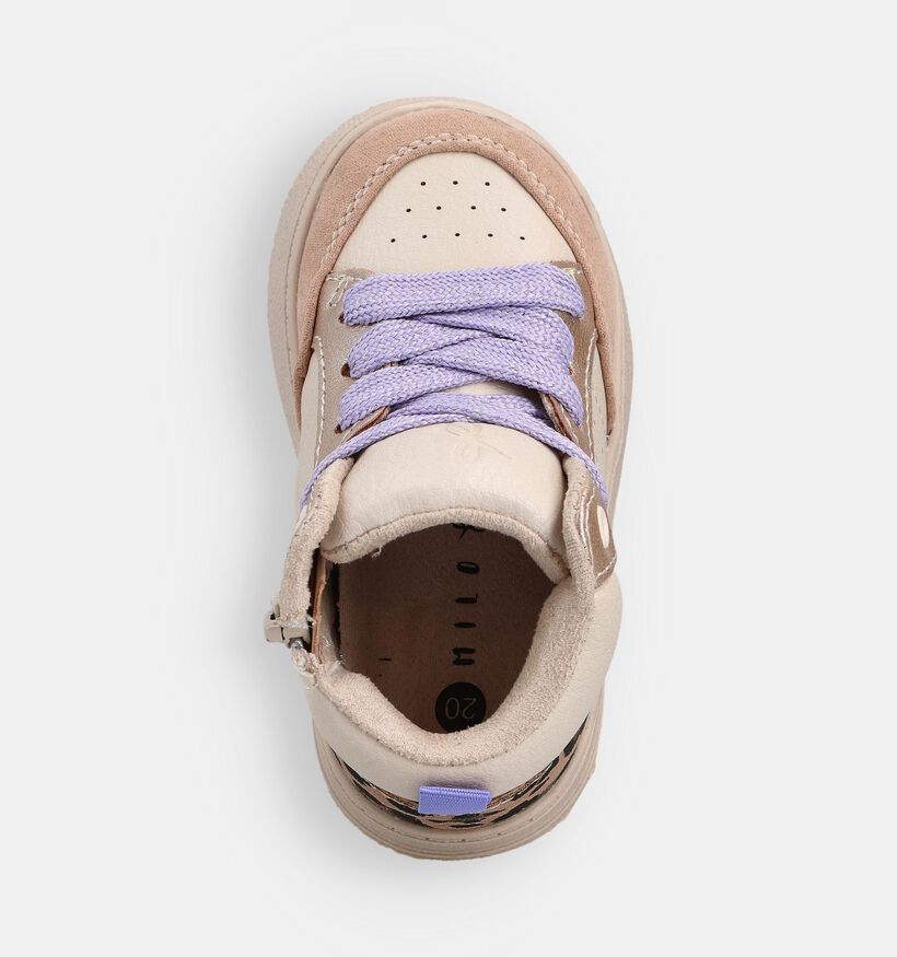 Milo & Mila Leopard Beige Sneakers voor meisjes (362926) - geschikt voor steunzolen