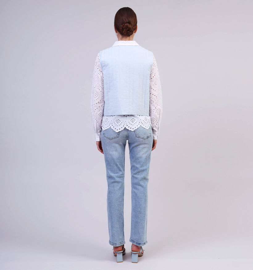 Pieces Mastina Veste courte sans manches en Bleu pour femmes (352456)