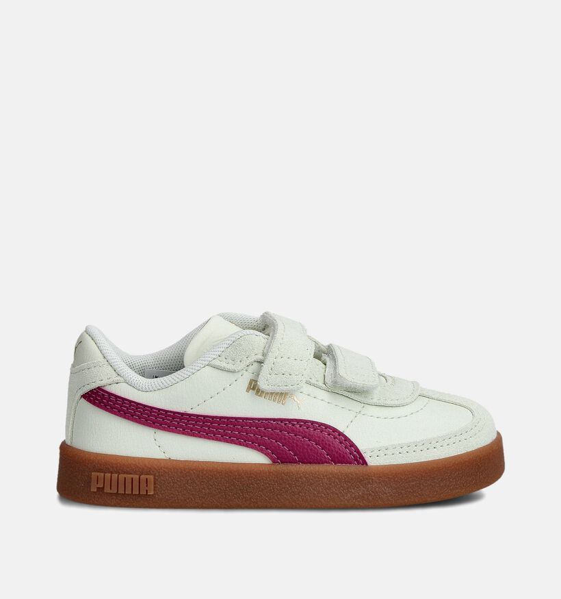 Puma Club II Era Lichtgroene/Bordeaux Sneakers voor meisjes (359283) - geschikt voor steunzolen