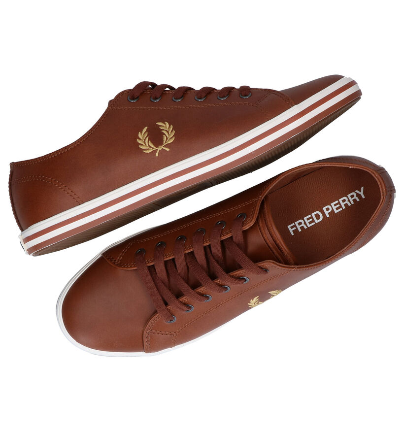 Fred Perry Blauwe Sneakers in leer (285351)