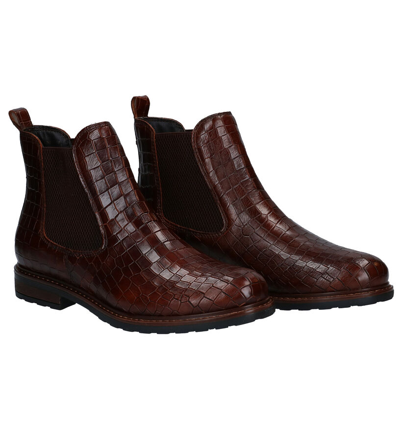 Tamaris Chelsea Boots en Brun en cuir (297012)