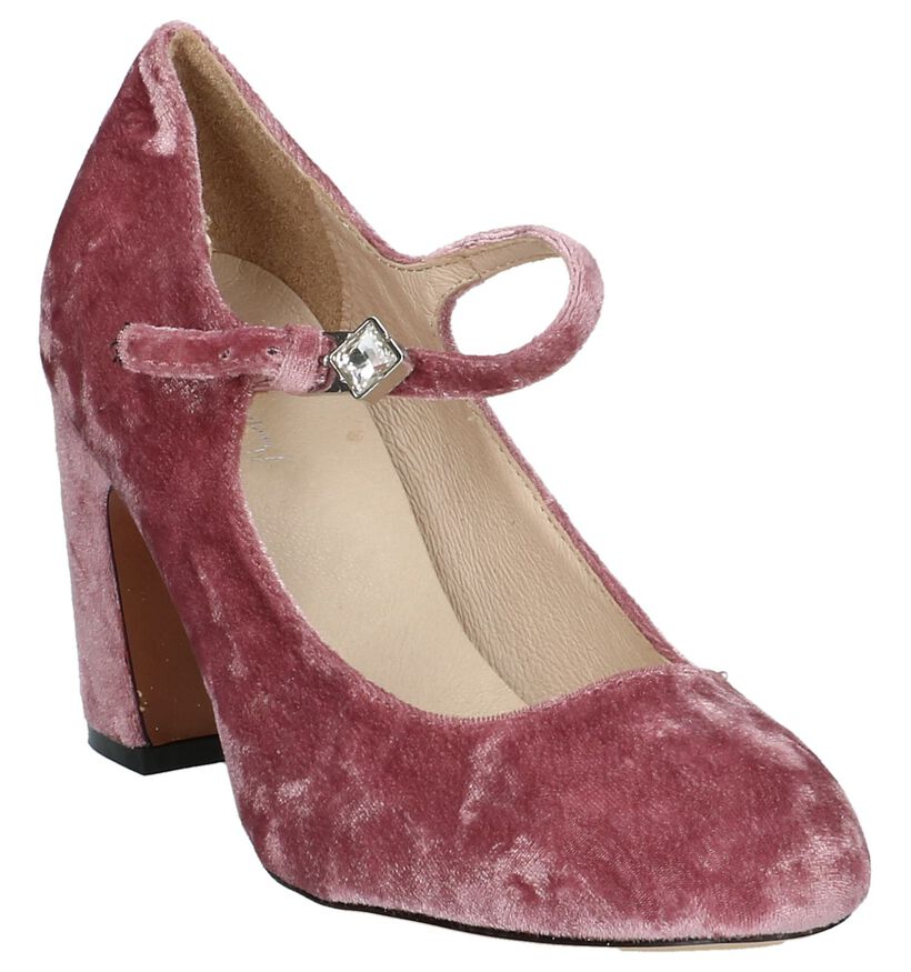 Youh! Escarpins à bride en Rose en velours (201202)