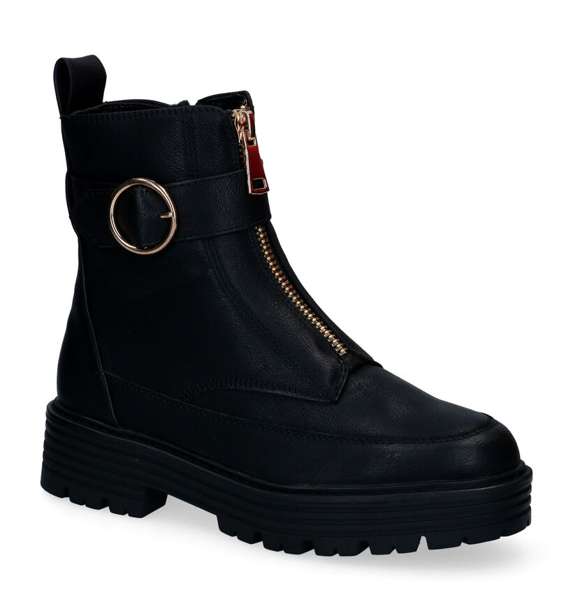 Signatur Bottines motardes en Noir en simili cuir (295361)
