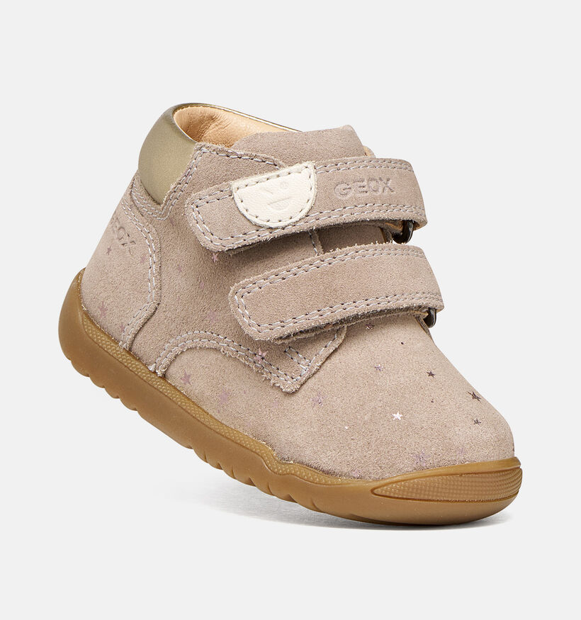 Geox Macchia Baskets montantes en Beige pour filles (376242) - pour semelles orthop&eacute;diques
