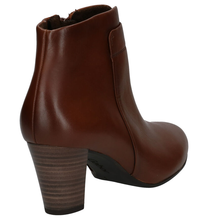 Gabor Cognac Enkellaarzen in leer (282331)