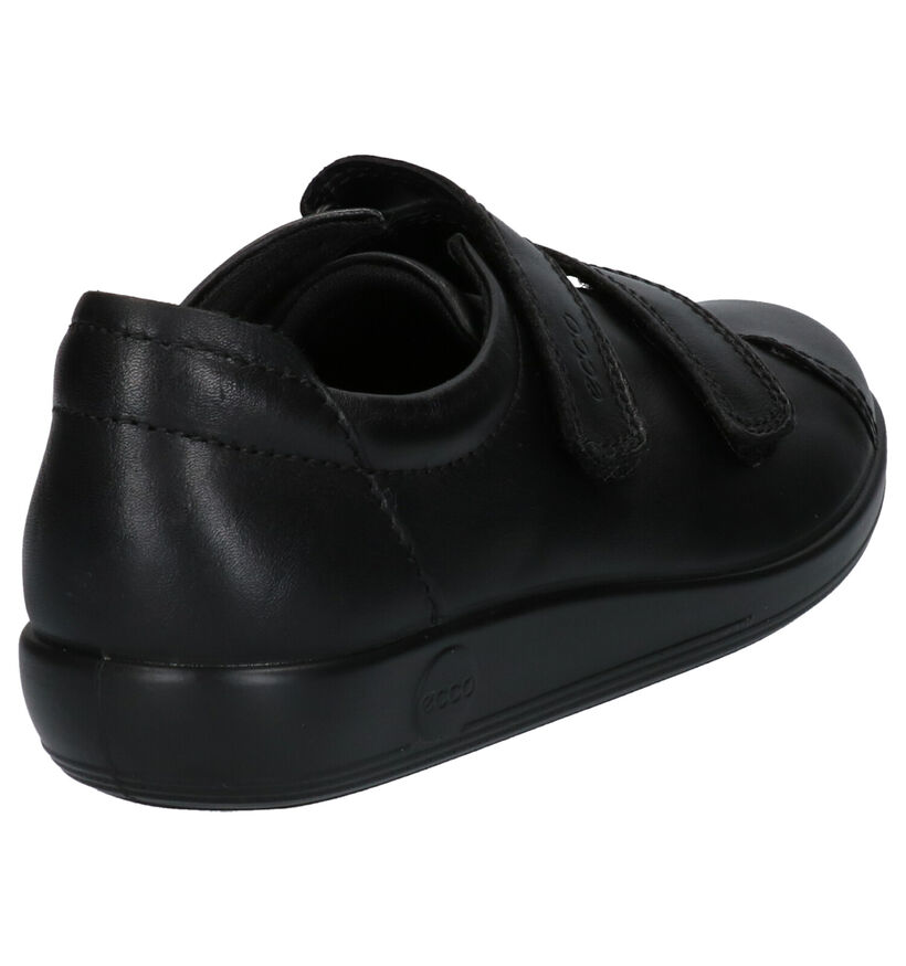 Ecco Soft 2.0 Zwarte Velcroschoenen voor dames (314895) - geschikt voor steunzolen