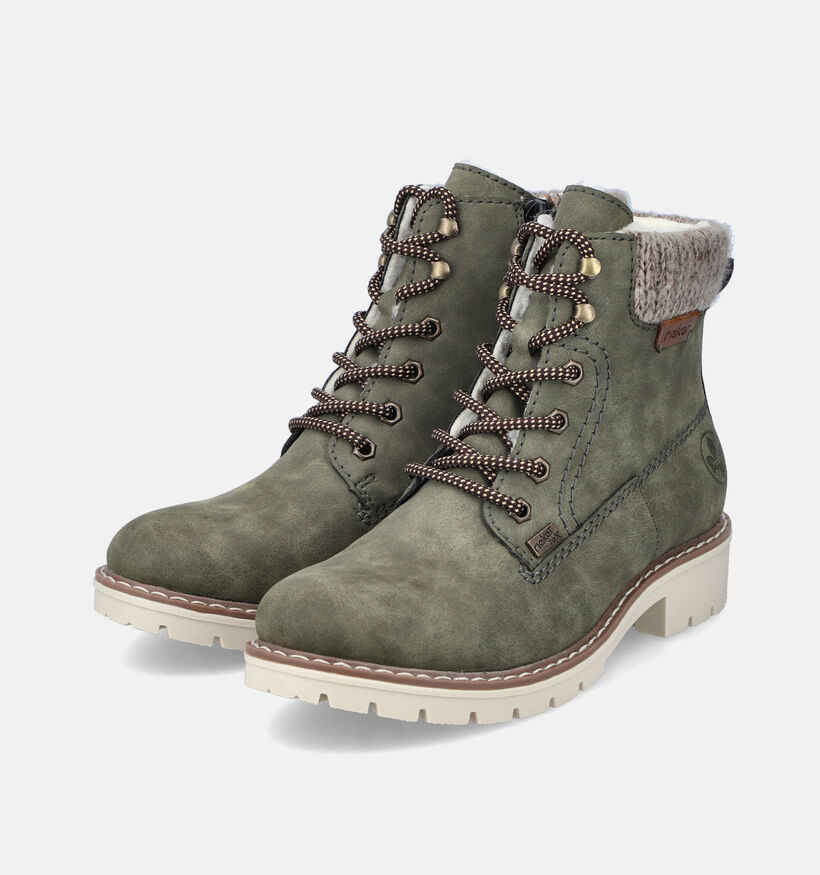 Rieker Kaki Waterdichte bottines voor dames (347420)