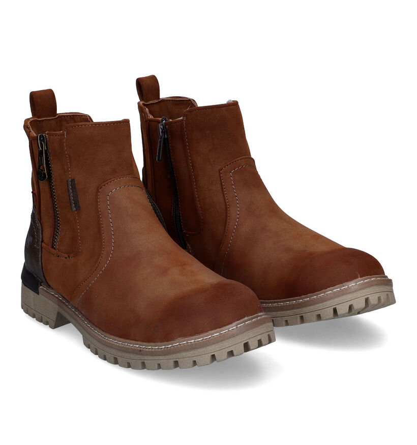 Mustang Boots à fermeture éclair en Cognac pour hommes (313565)