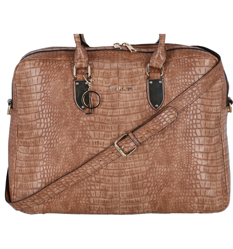 Olivia Lauren Manon Sac professionnel en Cognac en simili cuir (310302)