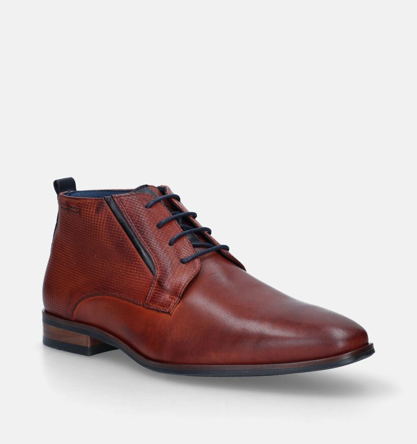 Berkelmans Estoril Chaussures habillées en Cognac pour hommes (342914) - pour semelles orthopédiques