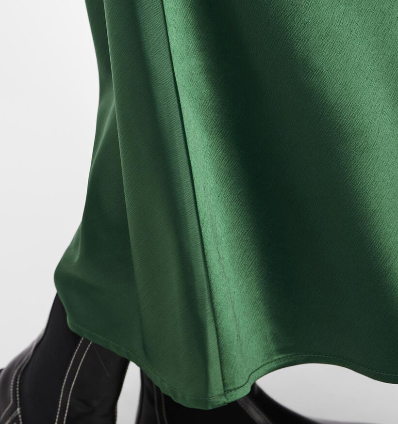 Pieces Norella HW Ankle Groene Satijnen Rok voor dames (339702)