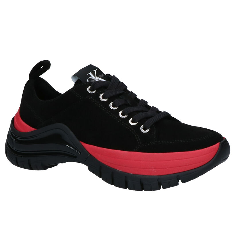 Calvin Klein Tisha Zwarte Veterschoenen in nubuck (255824)