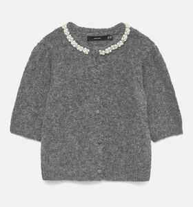 Vero Moda Curve Ocean Jewellery Gilet en Gris pour femmes (364700)