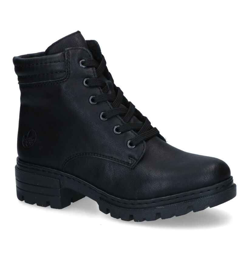 Rieker Boots à lacets en Noir en simili cuir (315949)