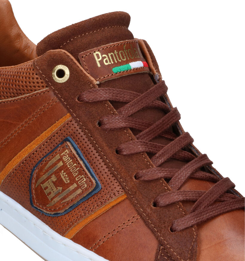 Pantofola d'Oro Torretta Chaussures à lacets en Cognac pour hommes (321727) - pour semelles orthopédiques