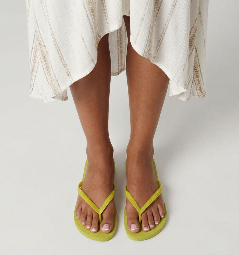 Havaianas Slim Tongs en Jaune pour femmes (373106)