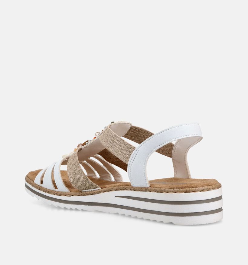 Rieker Witte Sandalen voor dames (370377)