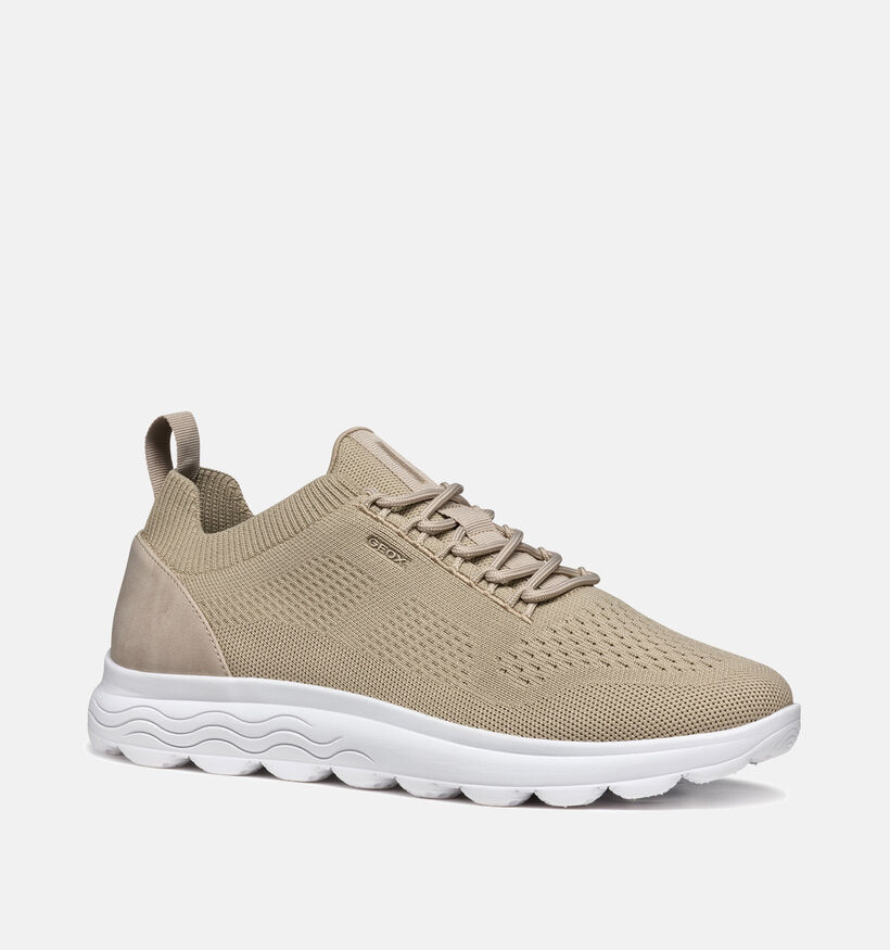 Geox Spherica Beige Veterschoenen voor heren (353831) - geschikt voor steunzolen