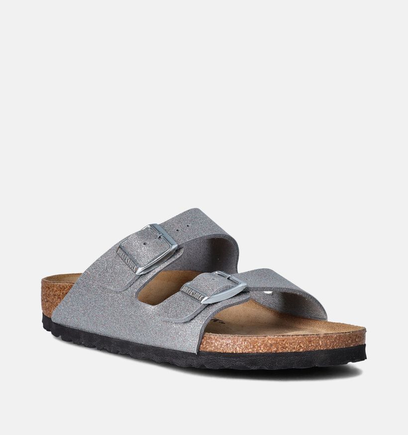 Birkenstock Arizona Zilveren Slippers voor meisjes (352239)