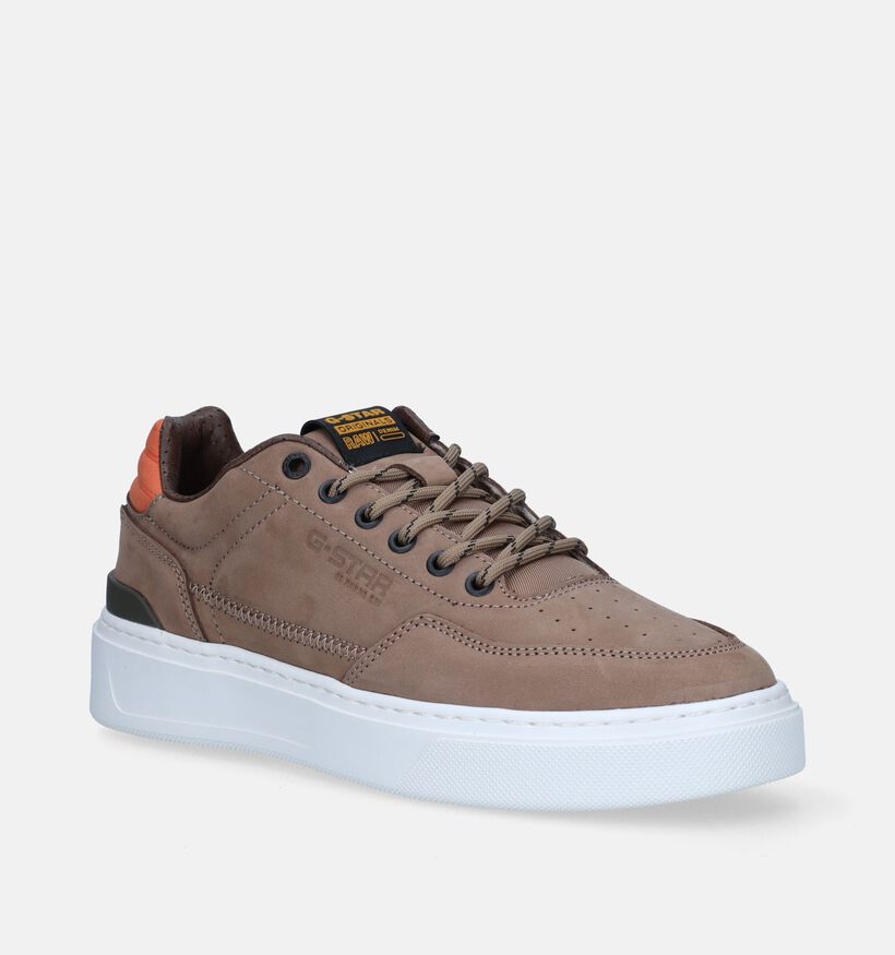 G-Star Rovic Cup Low M Taupe Veterschoenen voor heren (345665) - geschikt voor steunzolen