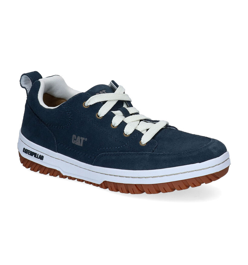 Caterpillar Decade Blauwe Sneakers in nubuck (295144)