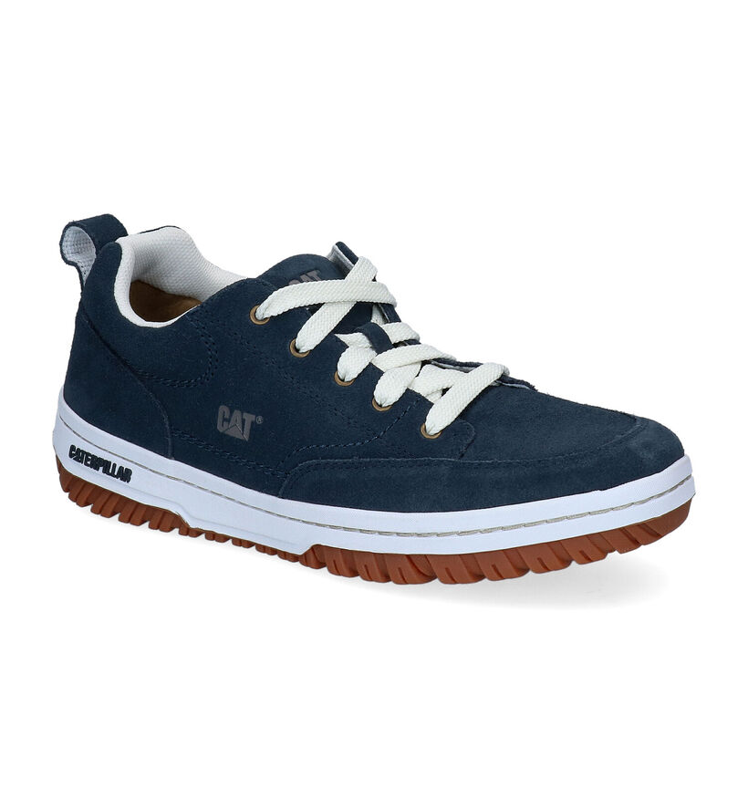 Caterpillar Decade Baskets en Bleu en nubuck (295144)