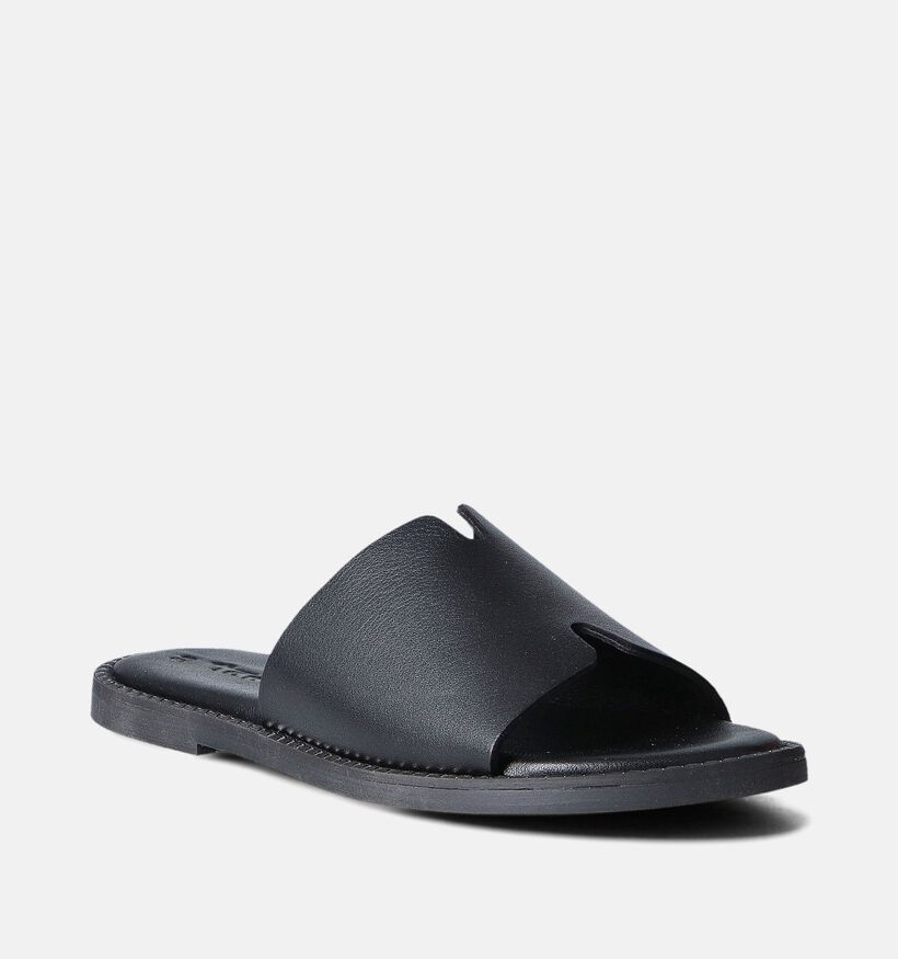 Tamaris Nu-pieds plates en Noir pour femmes (354432)