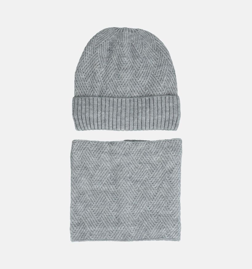 Little David Ensemble d'hiver en Gris (Bonnet et &Eacute;charpe) pour gar&ccedil;ons (382972)
