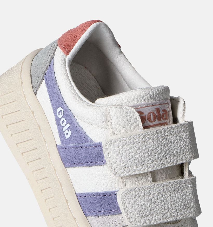Gola 162 Granslam Trident Strap Baskets en Blanc pour garçons, filles (352375) - pour semelles orthopédiques