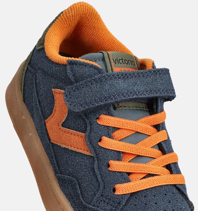 Victoria Smash Chaussures à enfiler en Bleu/Orange pour garçons (363408) - pour semelles orthopédiques