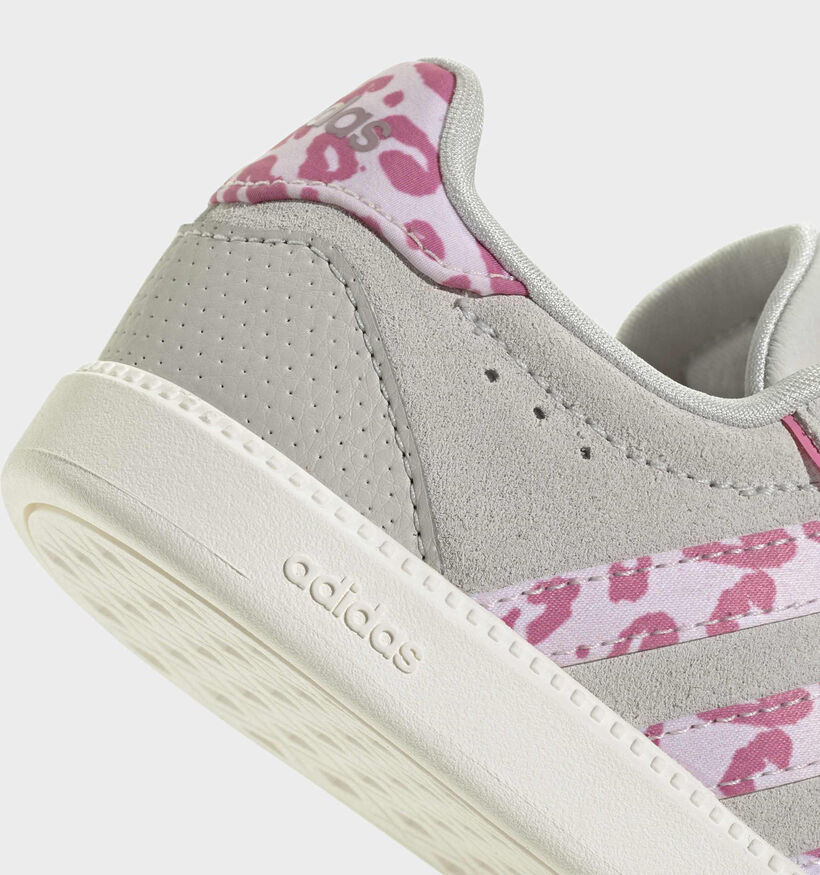 adidas Breaknet Sleek Baskets basses en Gris/Rose pour filles (375410)