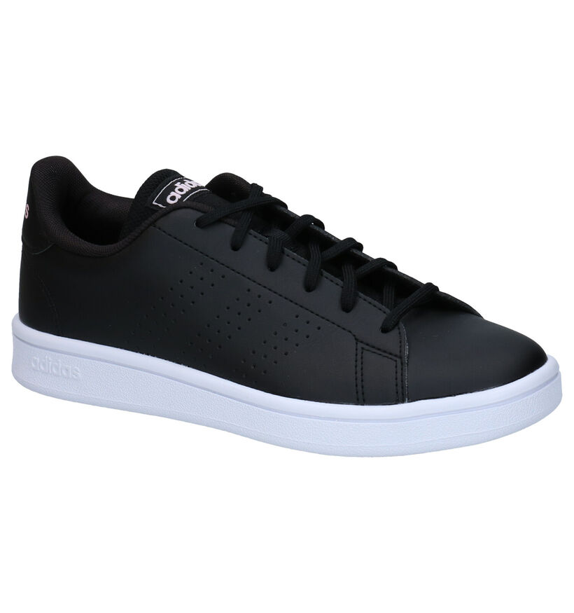 adidas Advantage Base Baskets en Noir en simili cuir (293417)