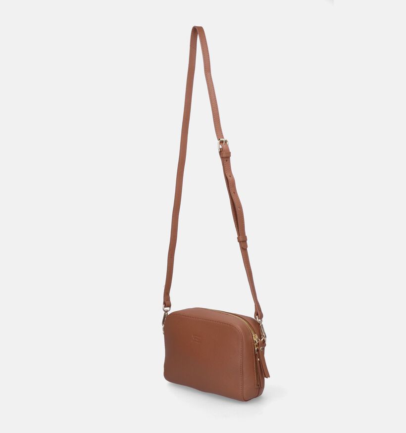 Crinkles Cognac Crossbodytas voor dames (365726)
