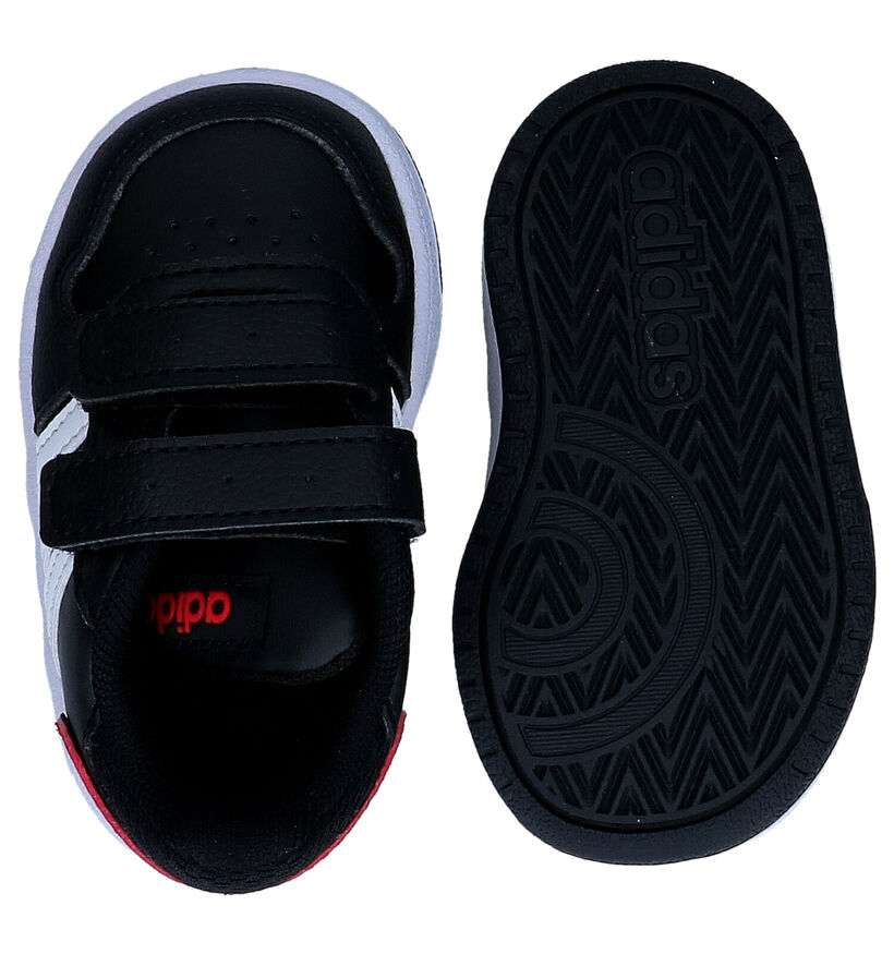 adidas Hoops 2.0 Zwarte Sneakers in kunstleer (290777)