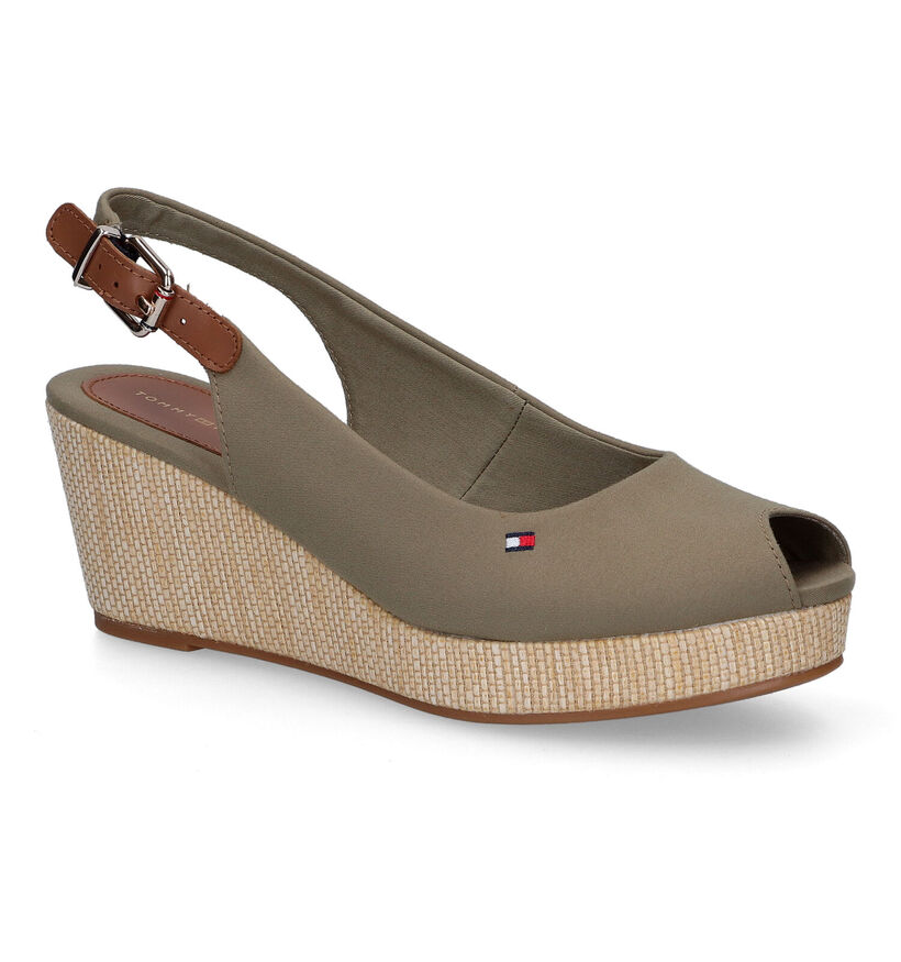 Tommy Hilfiger Iconic Elba Sling Back Wedge Sandales en Bleu pour femmes (336400)