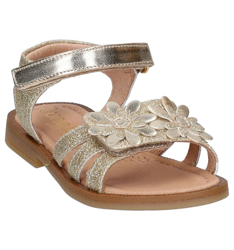 Lunella Gouden Sandalen in leer (266652)