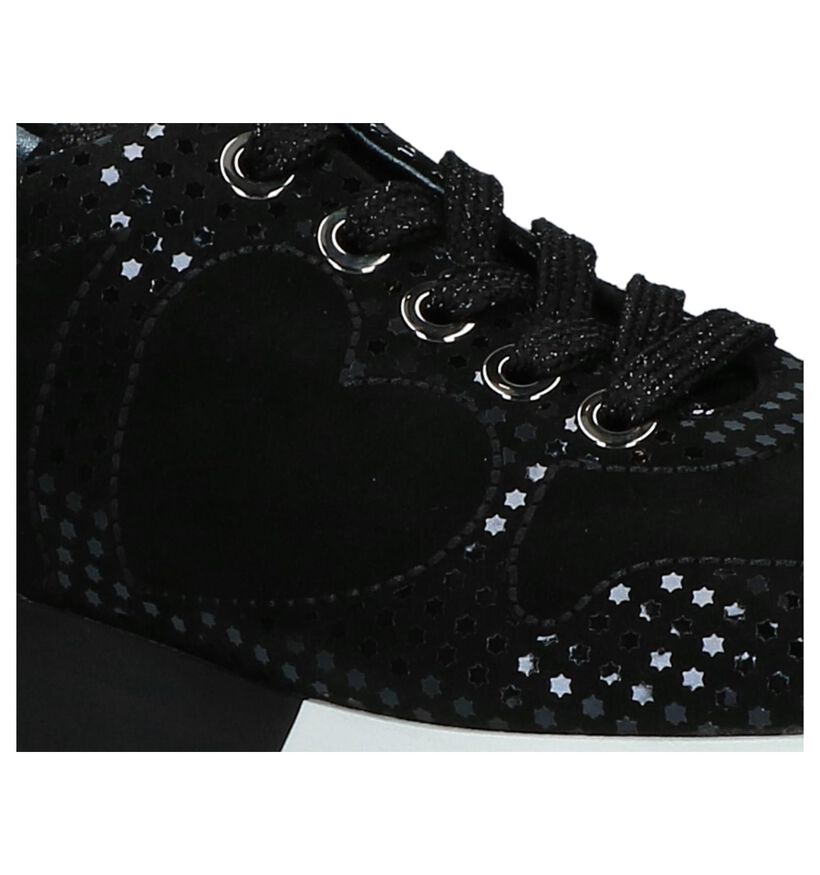Tine's Baskets basses en Noir en daim (233946)